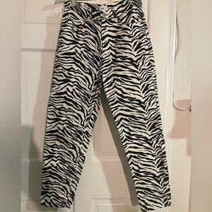 Mango Zebra Print Pants